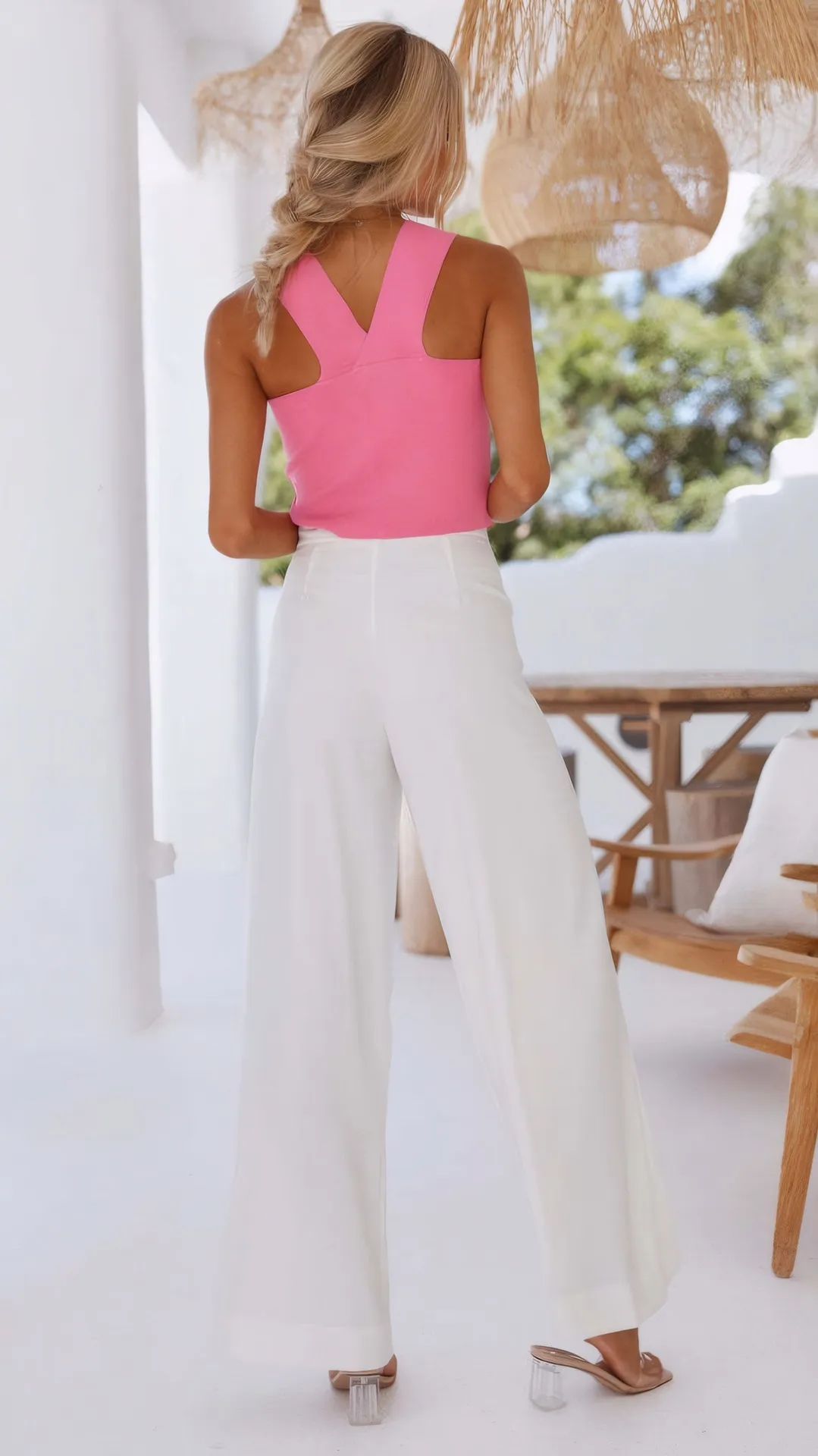 Summer Knitted Camisole Women's Wide Shoulder Strap Casual Tank Style   Hot Selling Simple Holiday Style display picture 19