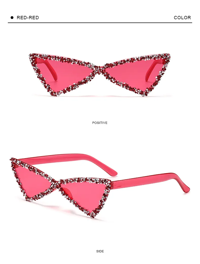 New Personalized Triangular Diamond Sunglasses  Stage Catwalk Photo Props Women's Flash Diamond Sunglasses display picture 9