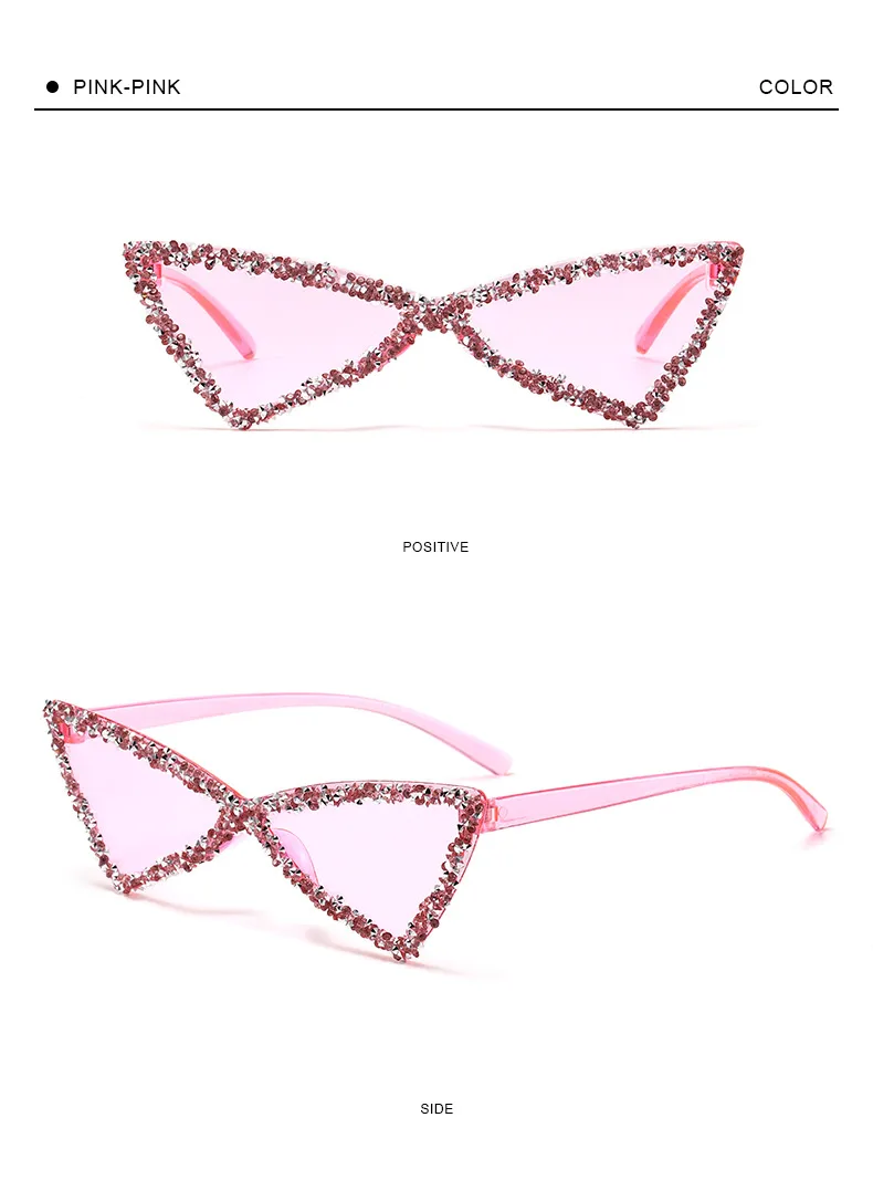 New Personalized Triangular Diamond Sunglasses  Stage Catwalk Photo Props Women's Flash Diamond Sunglasses display picture 14