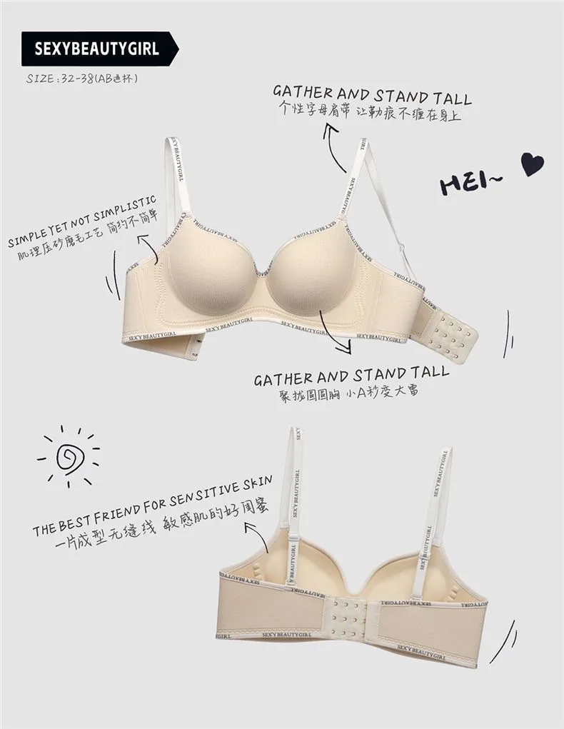 Southeast Asia Explosions Underwear Women's Small Chest Gathering No Steel Ring Adjustable Bra display picture 2