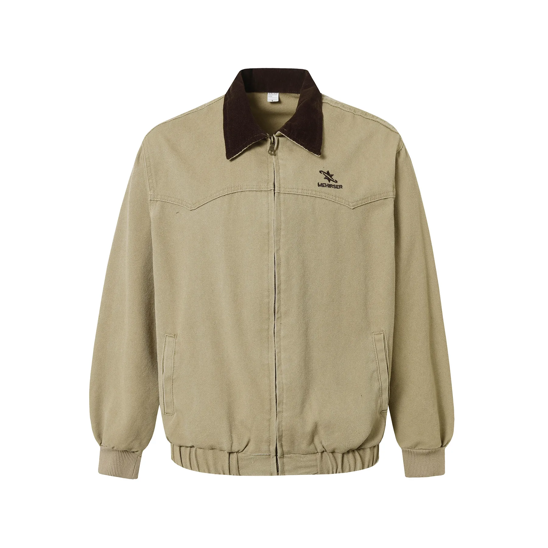 Jiayi Library Men's  Spring New American Retro Wash Water Do Old Work Jacket Vintage Canvas Outer display picture 3