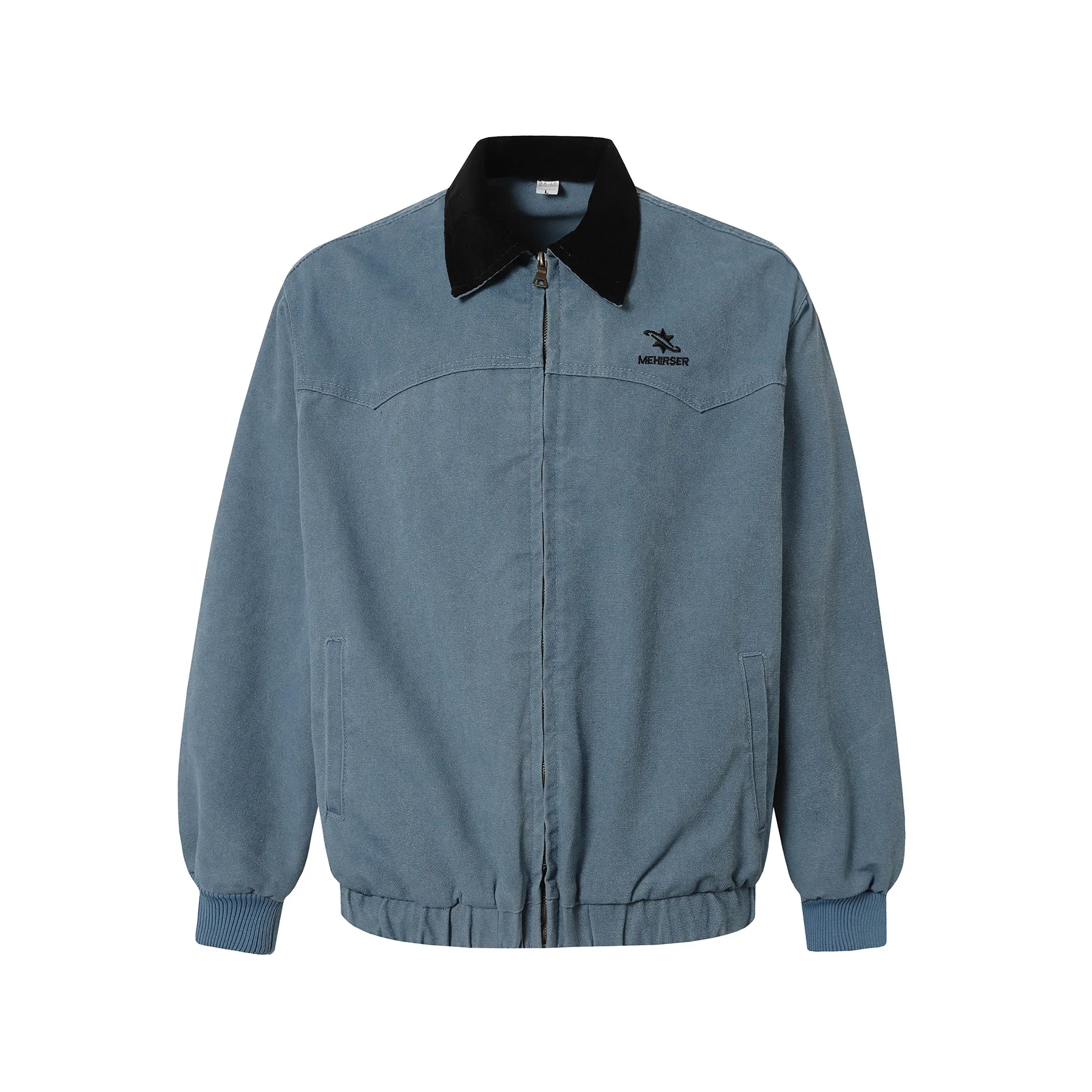 Jiayi Library Men's  Spring New American Retro Wash Water Do Old Work Jacket Vintage Canvas Outer display picture 5