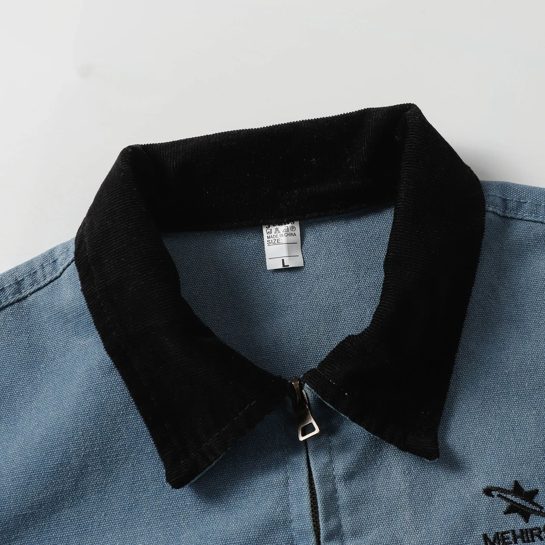 Jiayi Library Men's  Spring New American Retro Wash Water Do Old Work Jacket Vintage Canvas Outer display picture 16