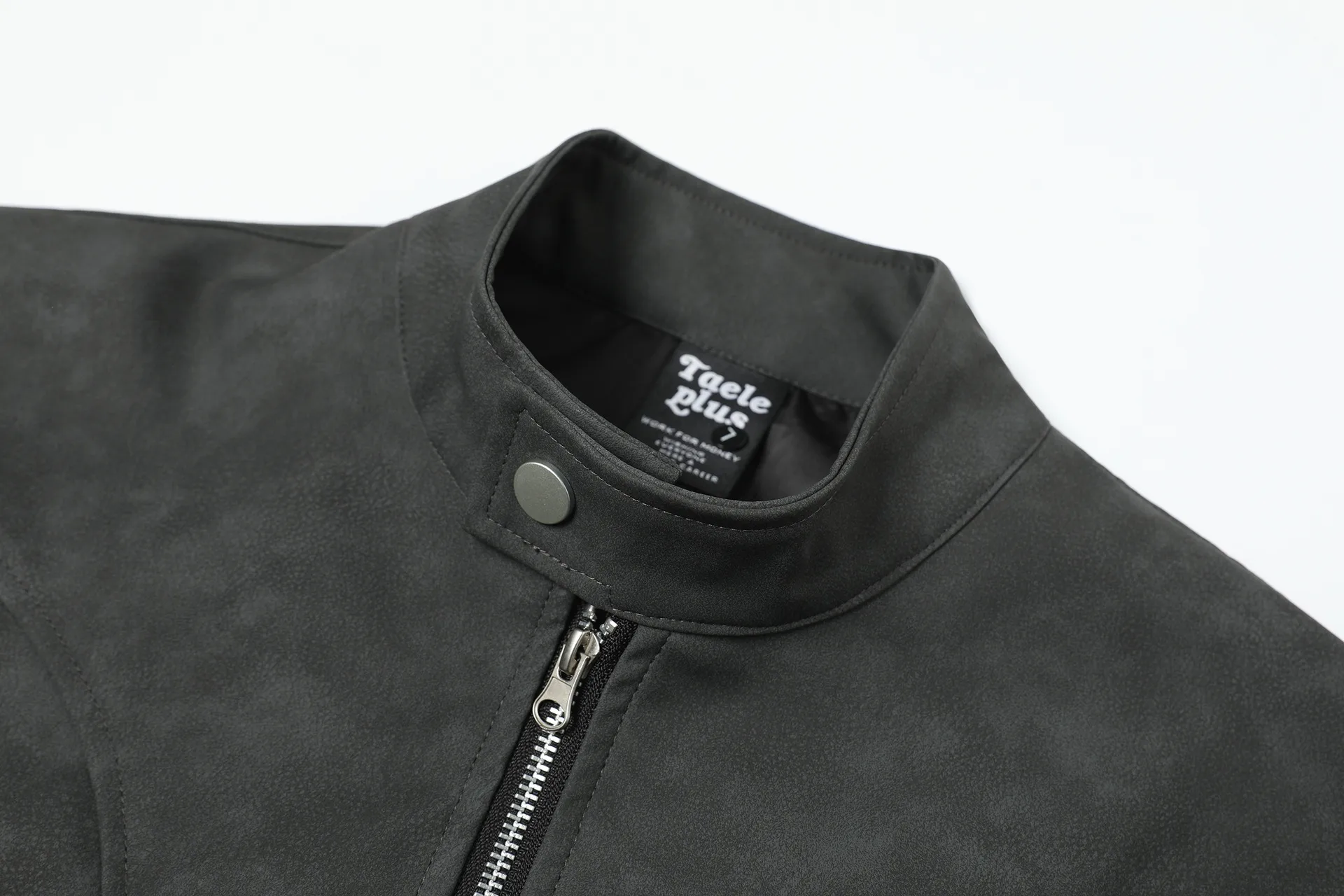 Jiayiku Fashion Brand  Spring New American Retro Harrington Loose PU Leather Coat Motorcycle Jacket For Men display picture 9