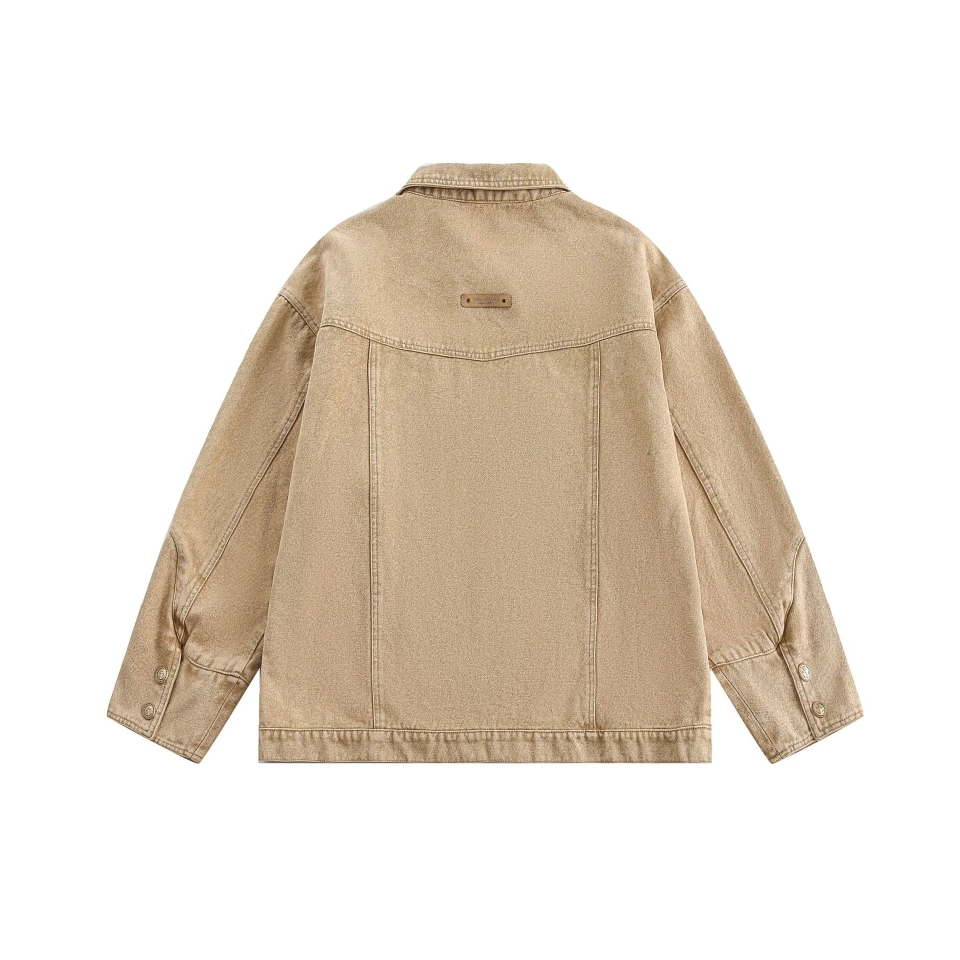 Jiayiku Tide Brand  Spring New American Retro Western Denim Wash Water Heavy Industry Embroidery Denim Jacket Coat display picture 13
