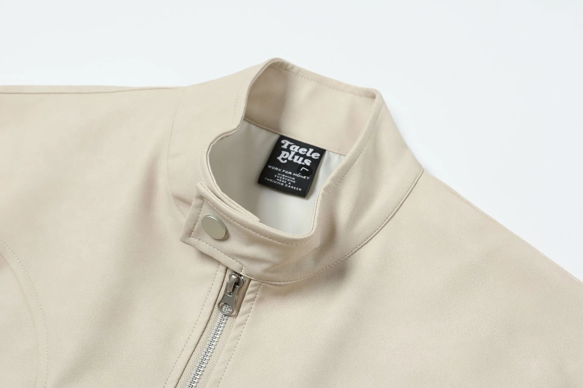 Jiayiku Fashion Brand  Spring New American Retro Harrington Loose PU Leather Coat Motorcycle Jacket For Men display picture 19