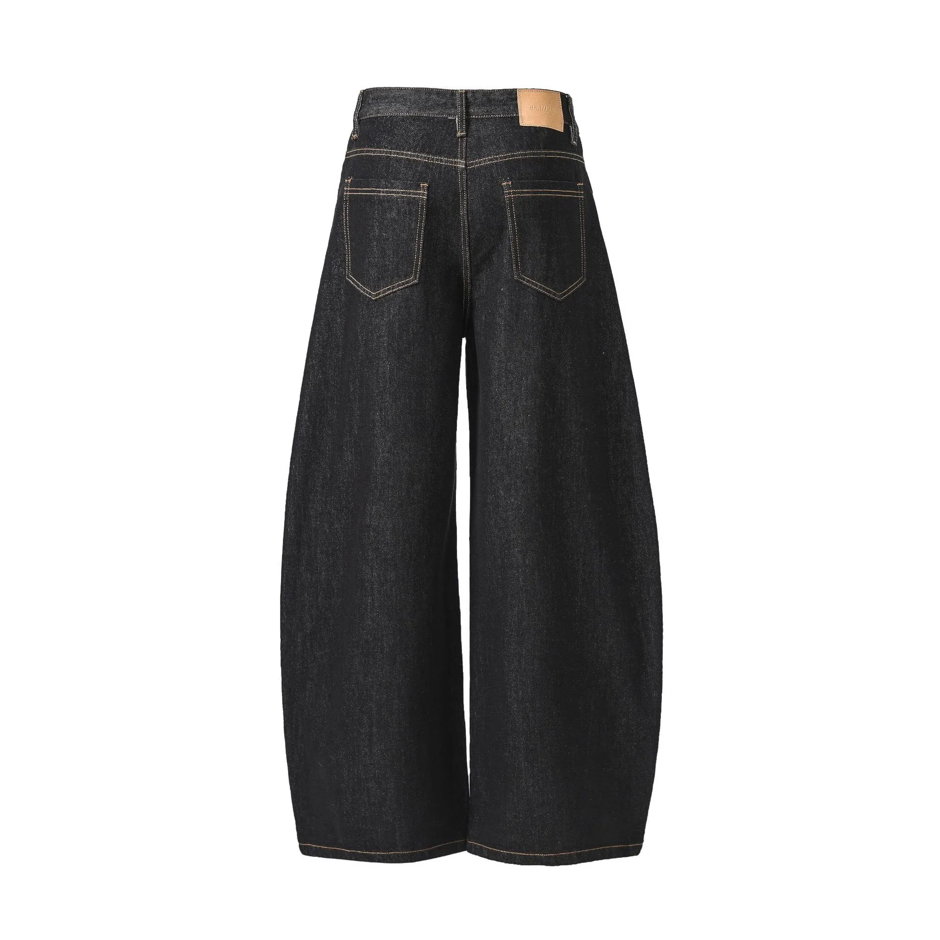 Jiayiku Men's  New American Vintage Embroidered Washed Jeans Men's And Women's Vibe Machete Wide Leg Pants display picture 6