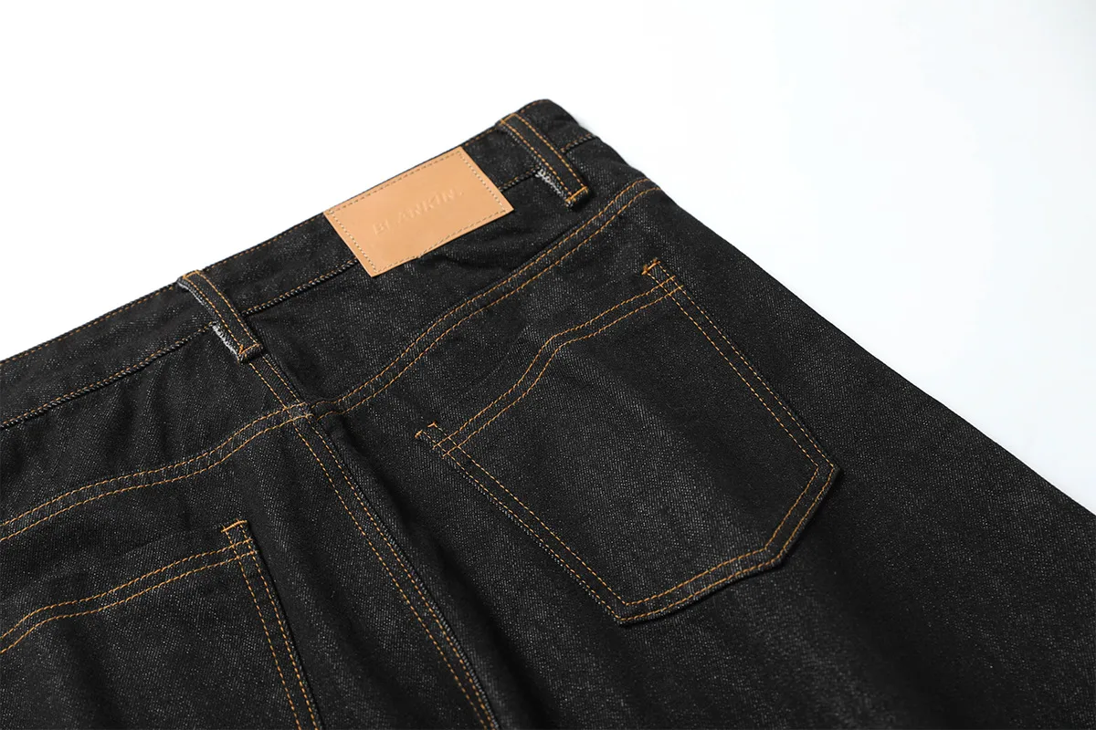 Jiayiku Men's  New American Vintage Embroidered Washed Jeans Men's And Women's Vibe Machete Wide Leg Pants display picture 11