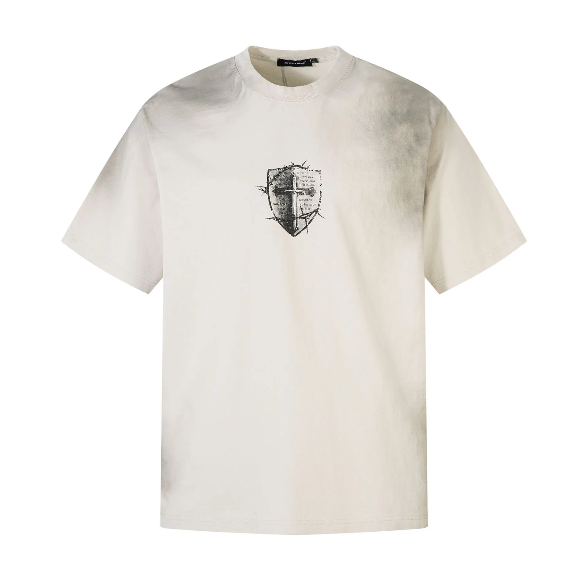 Jiayiku Men's  Summer High Street American Hip Hop Brand Heavy Cotton Base Shirt Washed T-shirt Short Sleeve display picture 3