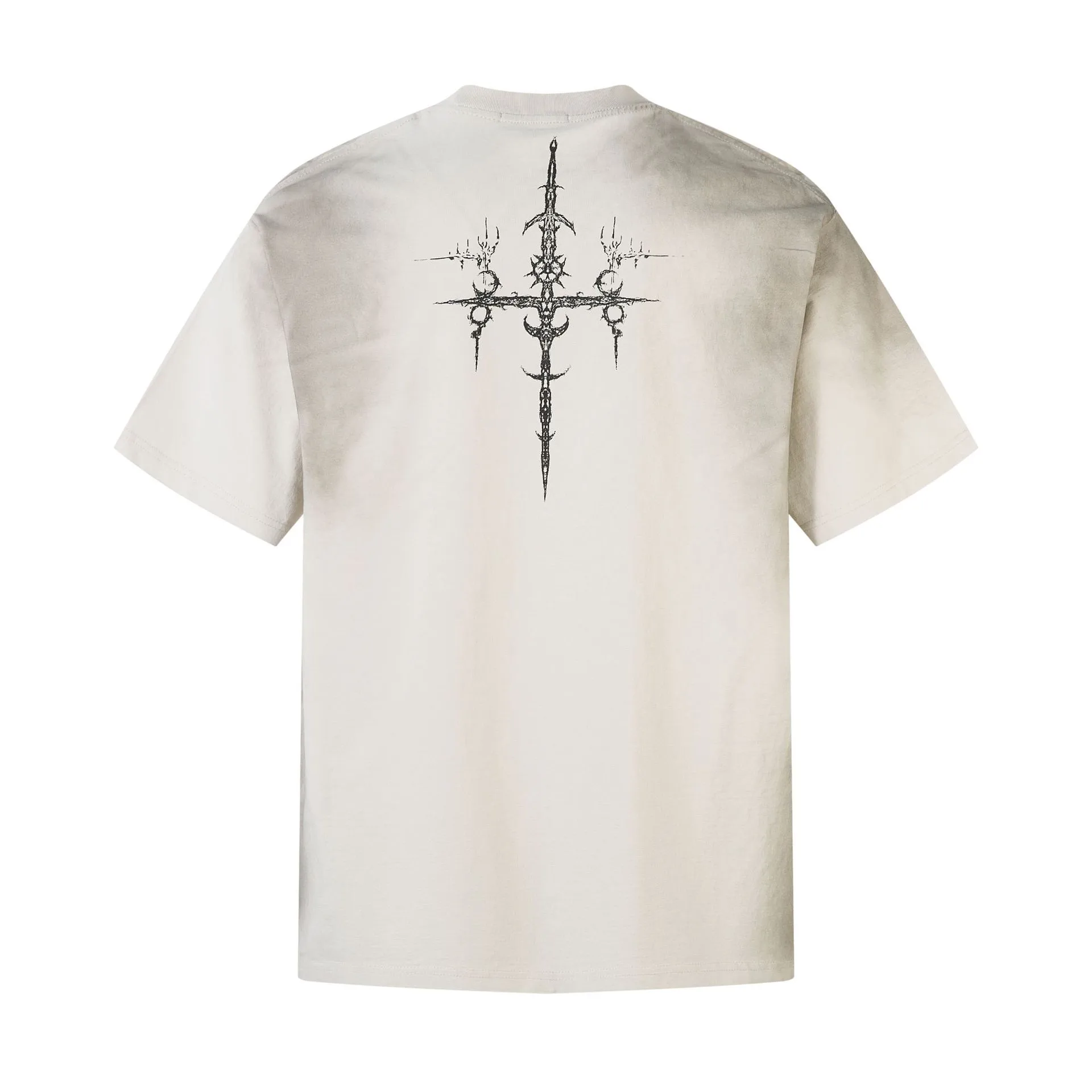 Jiayiku Men's  Summer High Street American Hip Hop Brand Heavy Cotton Base Shirt Washed T-shirt Short Sleeve display picture 4