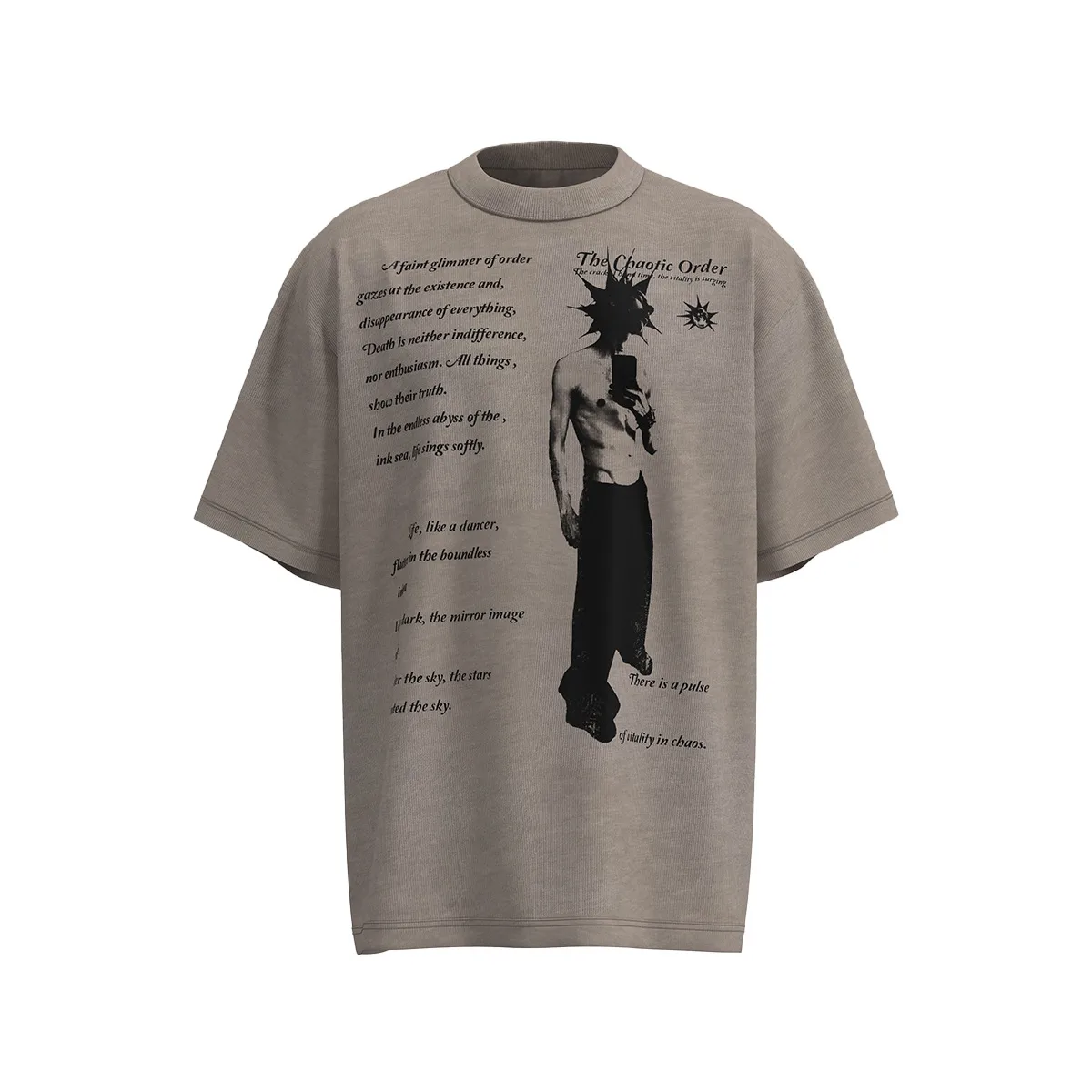 Jiayiku Men's  Summer New American Street Hip Hop Fashion Brand Culture Shirt Creative Character Printed T-shirt display picture 5