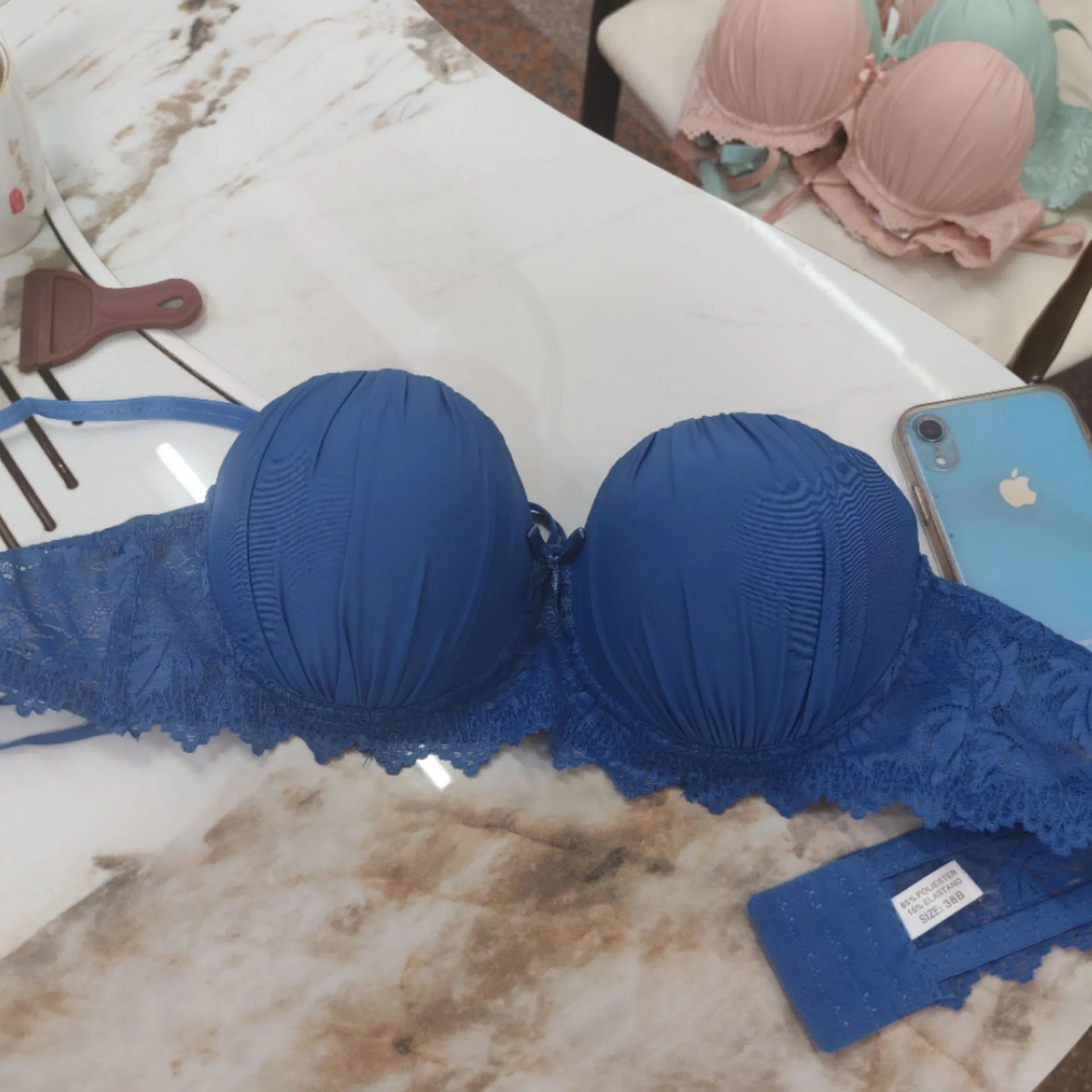 Foreign Single Underwear Women's Distribution On Behalf Of Overseas Sources Of Knitted Steel Ring Bra Foreign Trade Explosions Gathered Bra display picture 27