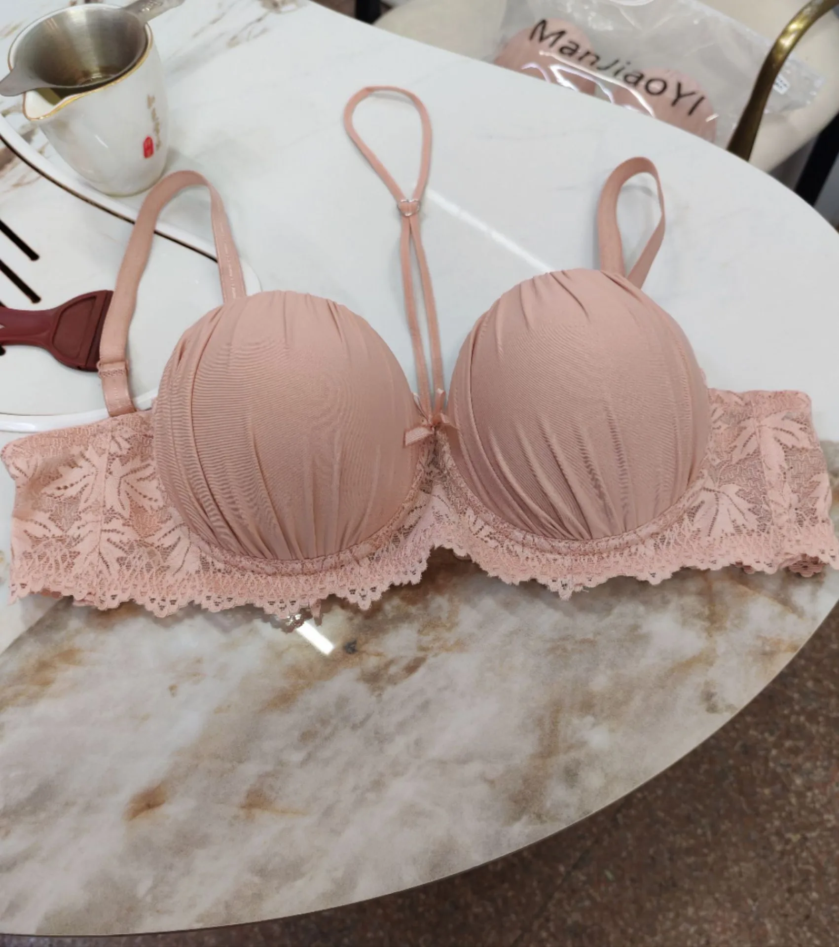 Foreign Single Underwear Women's Distribution On Behalf Of Overseas Sources Of Knitted Steel Ring Bra Foreign Trade Explosions Gathered Bra display picture 31