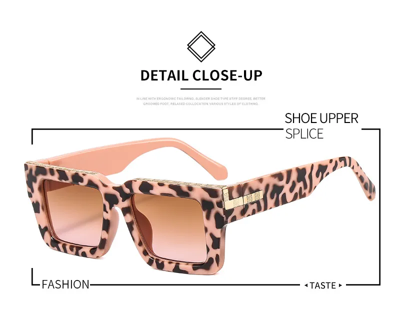 T2 Fashion Men And Women's Catwalk Street Shooting Wide Side Sunglasses Retro Box Concave Shape Metal Decorative Sunglasses display picture 2