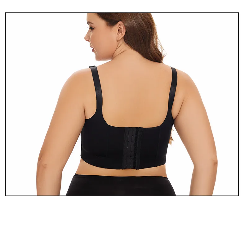 Large Size Gloss Seamless Underwear Women's Gathered Breast Anti-sagging Eight-breasted Adjustable Bra display picture 17
