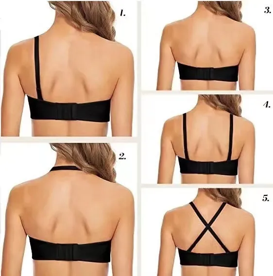 Foreign Trade Wireless Thin Glossy Push Up Strapless Underwear Sexy Plus Size Bra Bra display picture 9