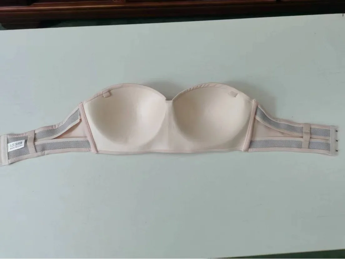 Foreign Trade Wireless Thin Glossy Push Up Strapless Underwear Sexy Plus Size Bra Bra display picture 12