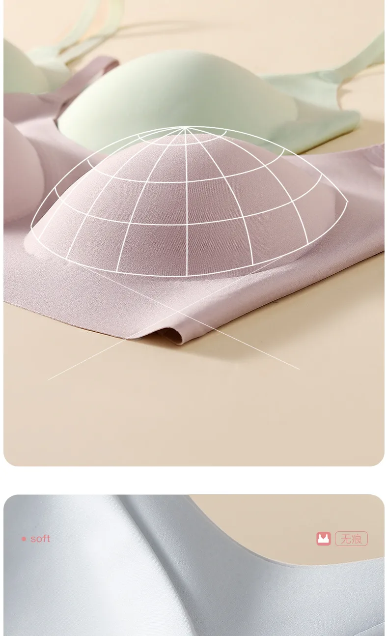 Clouds No Size No Traceless Underwear Women's Small Chest Gathering Bra Beauty Back Bra No Steel Ring Sleeping Vest Sports Bra display picture 1