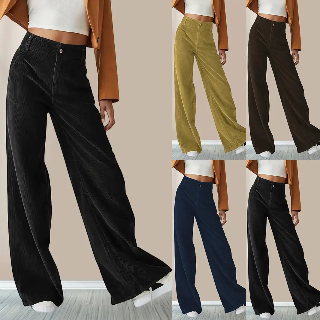 Autumn And Winter New High Waist Slimming Casual Straight Pants Women's Pants display picture 2