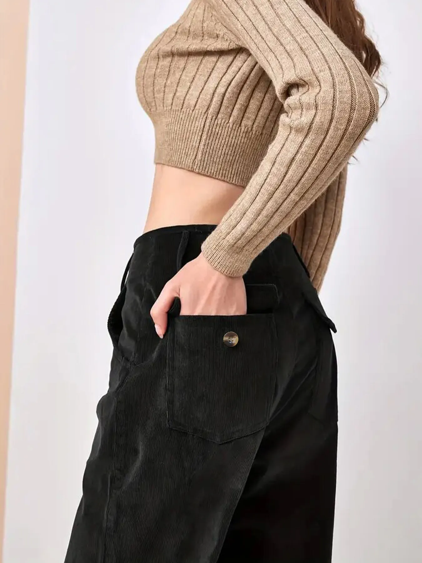 Autumn And Winter New High Waist Slimming Casual Straight Pants Women's Pants display picture 3