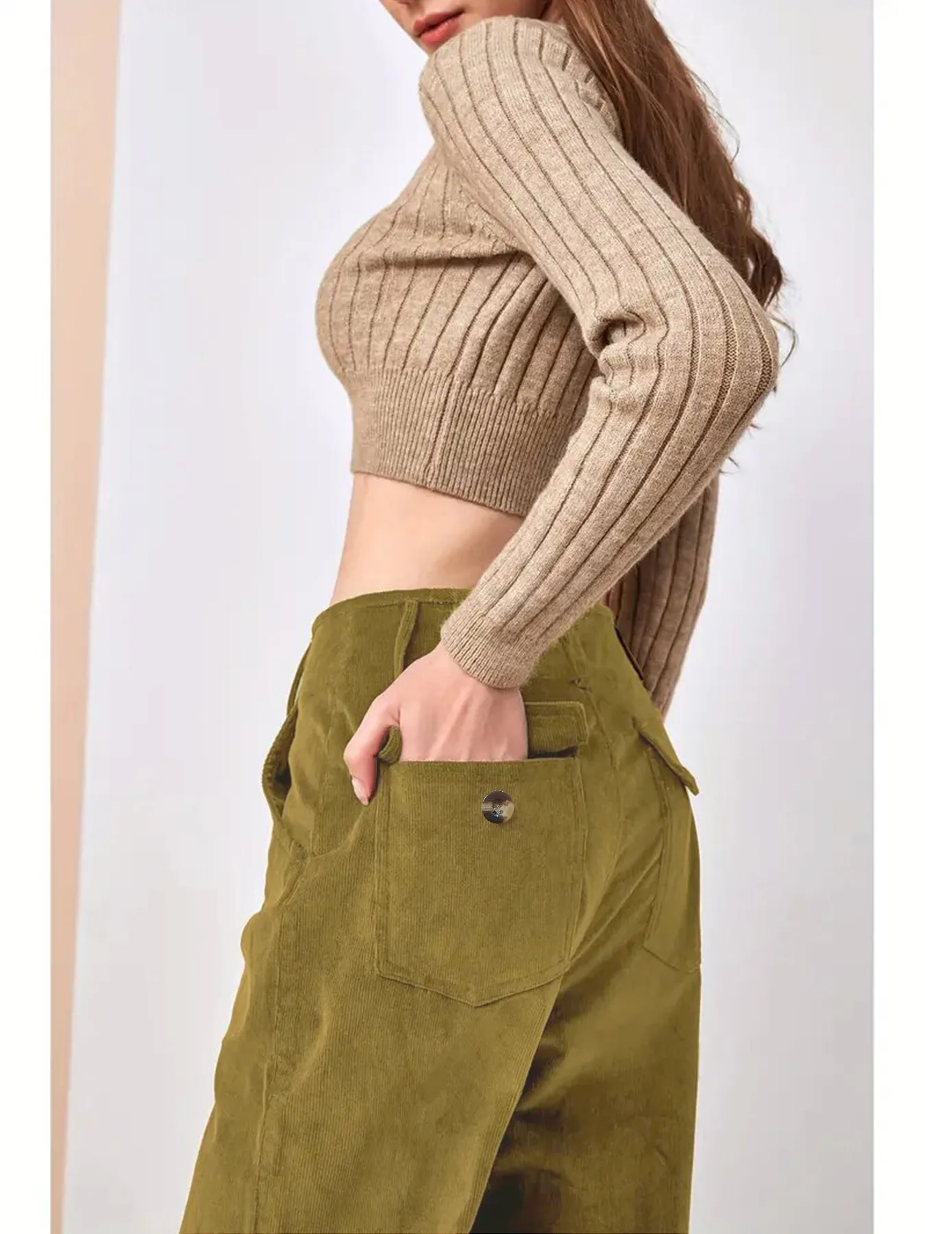 Autumn And Winter New High Waist Slimming Casual Straight Pants Women's Pants display picture 9