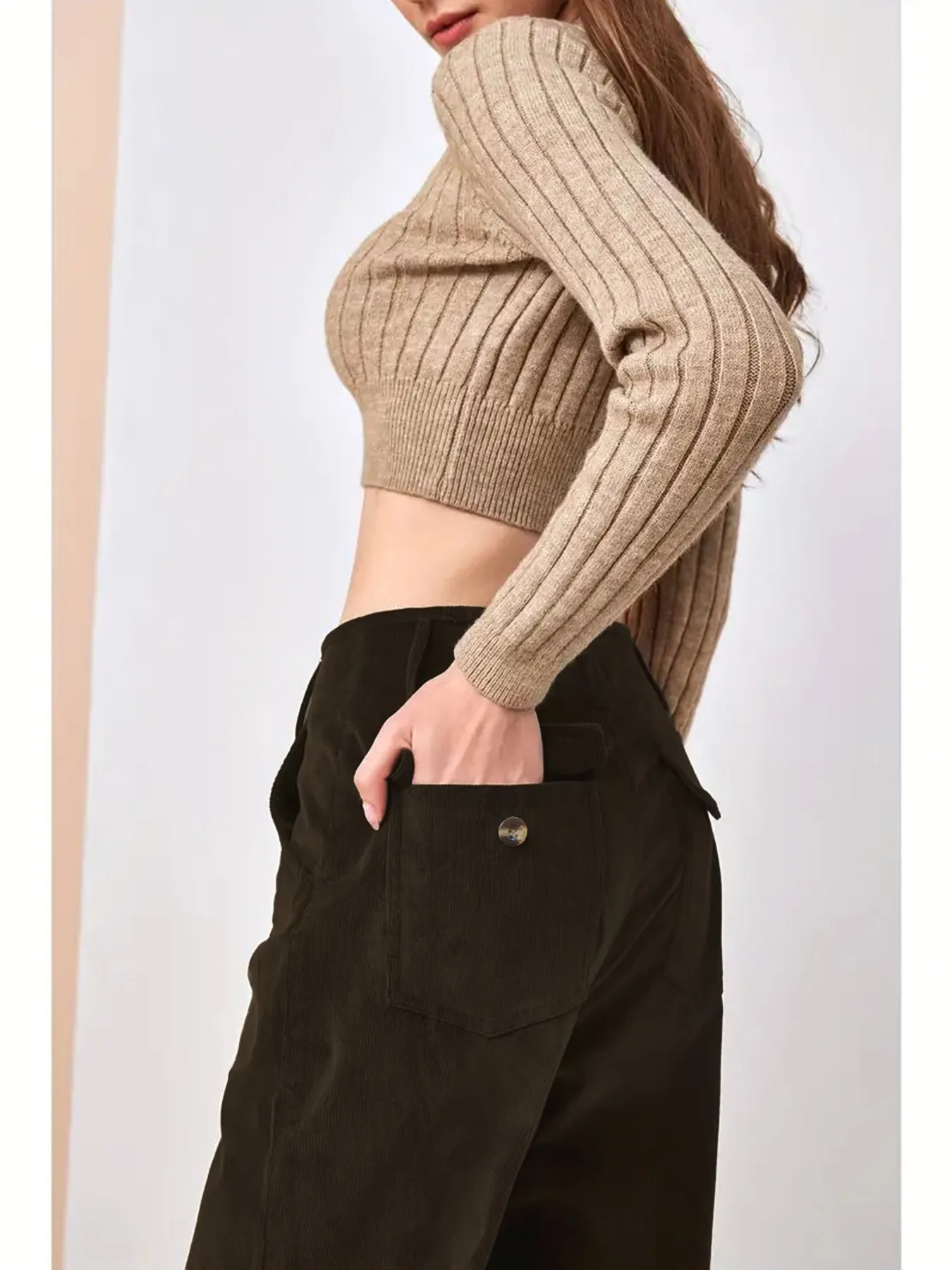 Autumn And Winter New High Waist Slimming Casual Straight Pants Women's Pants display picture 11