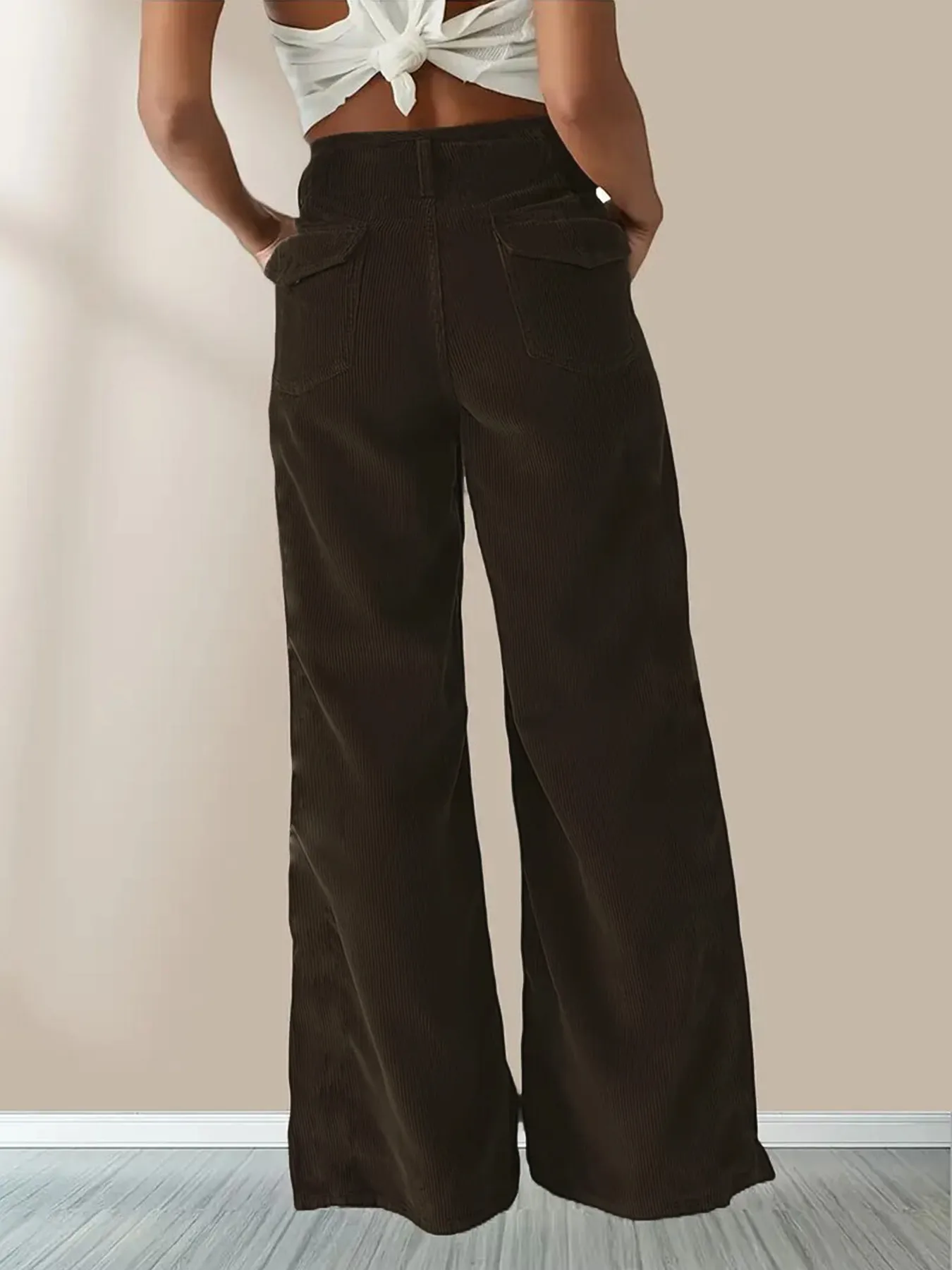 Autumn And Winter New High Waist Slimming Casual Straight Pants Women's Pants display picture 13
