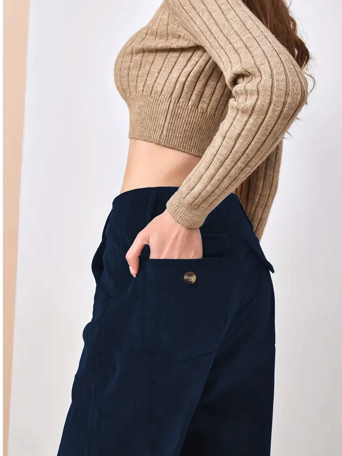 Autumn And Winter New High Waist Slimming Casual Straight Pants Women's Pants display picture 16