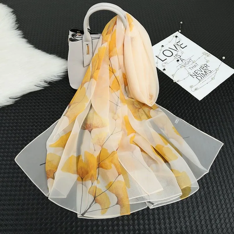 Superior Scarf Women's Summer Thin Sunscreen Scarf Large Shawl Long Scarf All-match Elegant Printing display picture 3