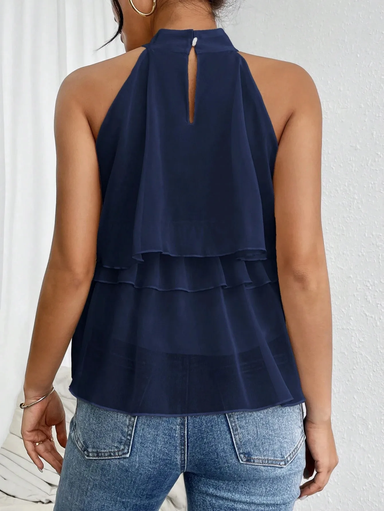 Fashion Casual Summer New French Shoulder Neck Ear Small Shirt Short Top display picture 8