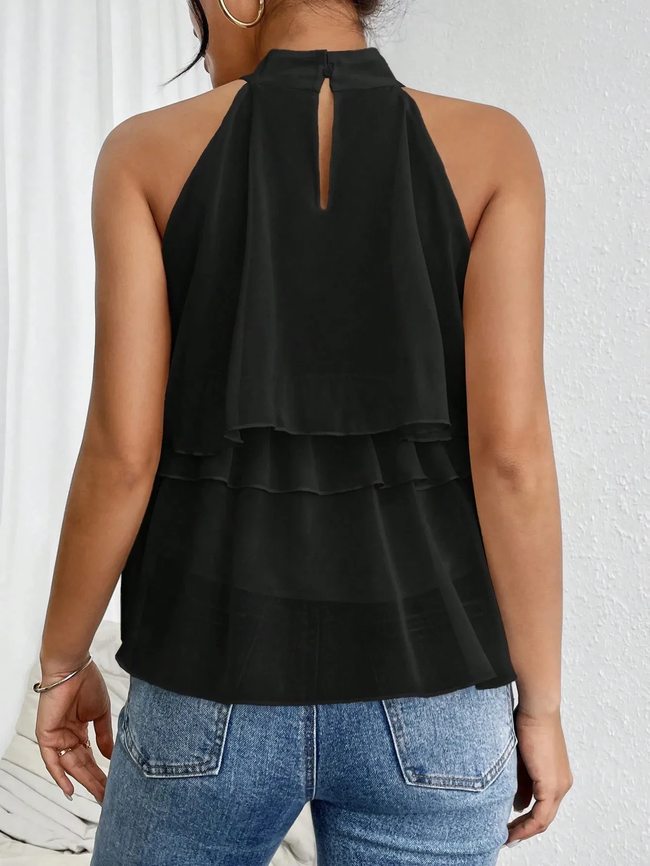 Fashion Casual Summer New French Shoulder Neck Ear Small Shirt Short Top display picture 14