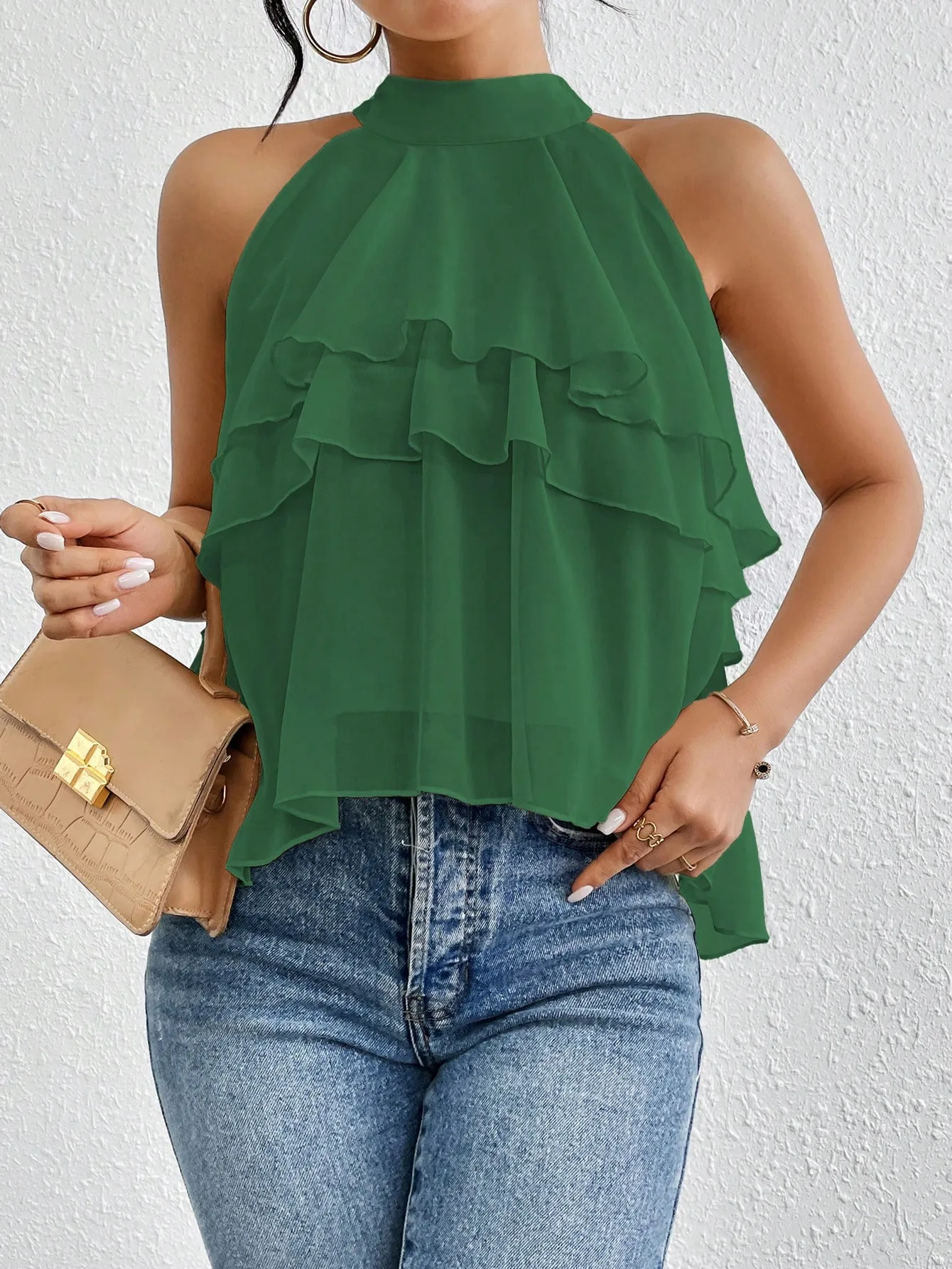 Fashion Casual Summer New French Shoulder Neck Ear Small Shirt Short Top display picture 19