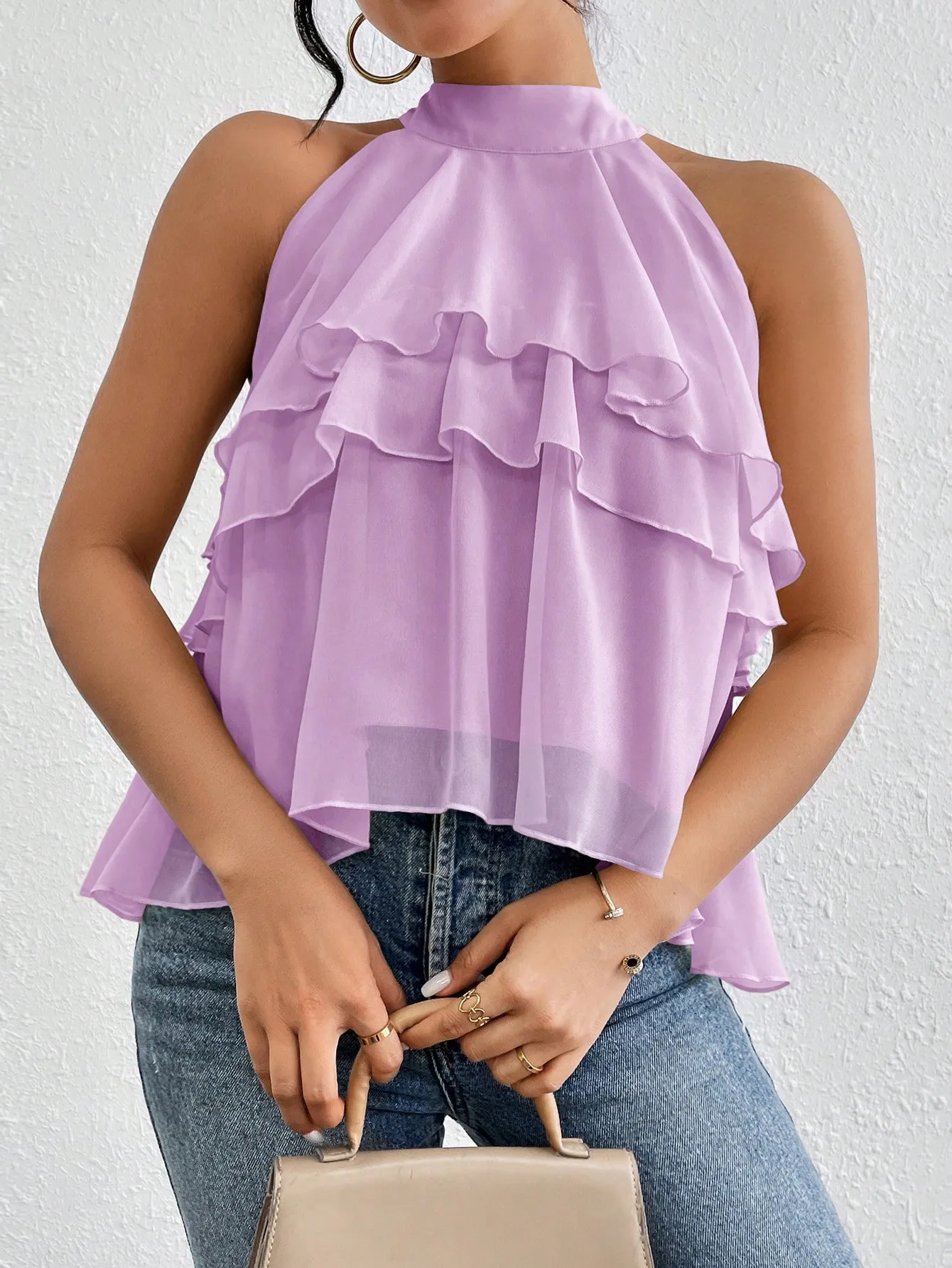 Fashion Casual Summer New French Shoulder Neck Ear Small Shirt Short Top display picture 41
