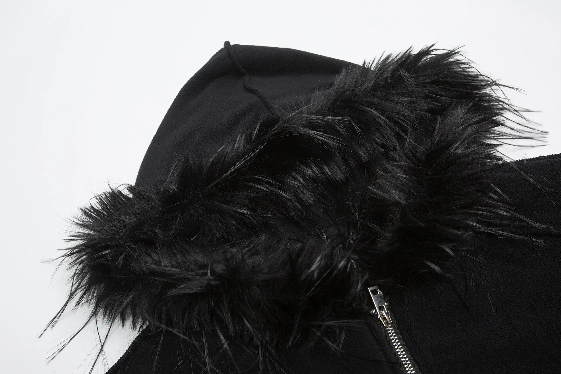 Jiayiku Tide Brand  New Winter Fur Collar Fleece-lined Cotton-padded Jacket Coat American Retro Lamb Wool Warm Cotton-padded Jacket display picture 7