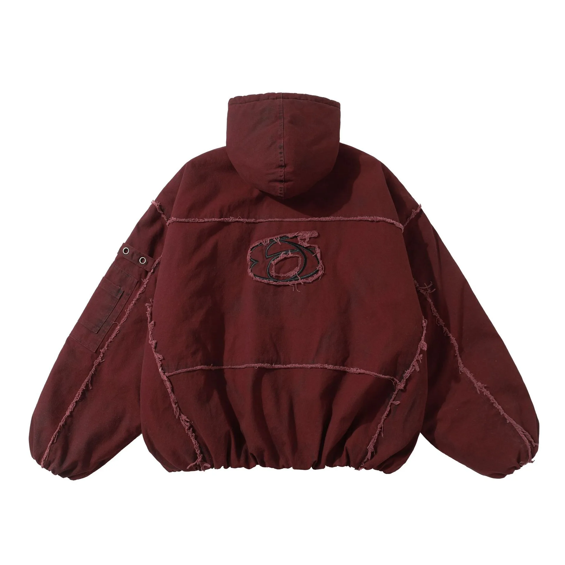 Jiayiku Tide Brand  Winter New Waste Earth Style American Street Dirty Dyed Rough Edge Old Thickened Warm Cotton-padded Jacket display picture 6