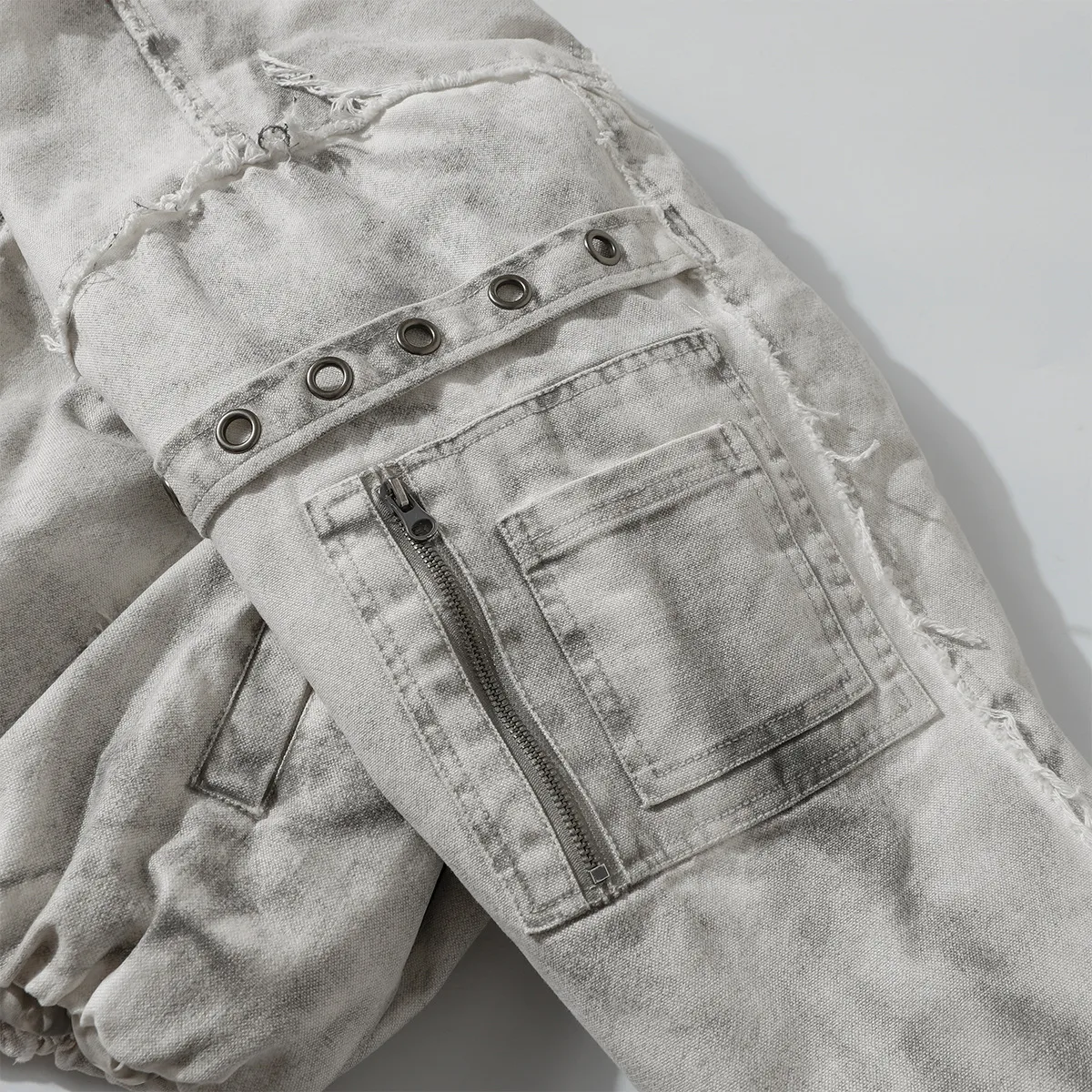 Jiayiku Tide Brand  Winter New Waste Earth Style American Street Dirty Dyed Rough Edge Old Thickened Warm Cotton-padded Jacket display picture 9