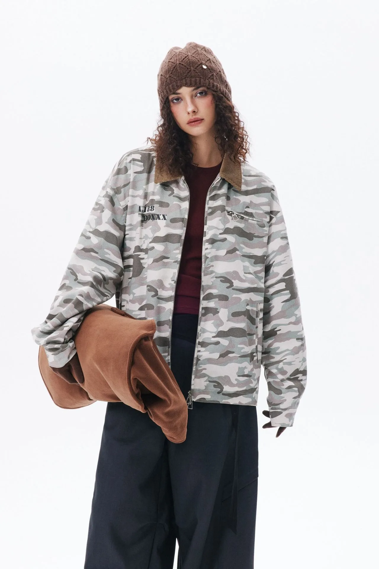 Jiayiku Fashion Brand  Spring New American Street Retro Vibe Camouflage Military Jacket Couple Jacket display picture 2
