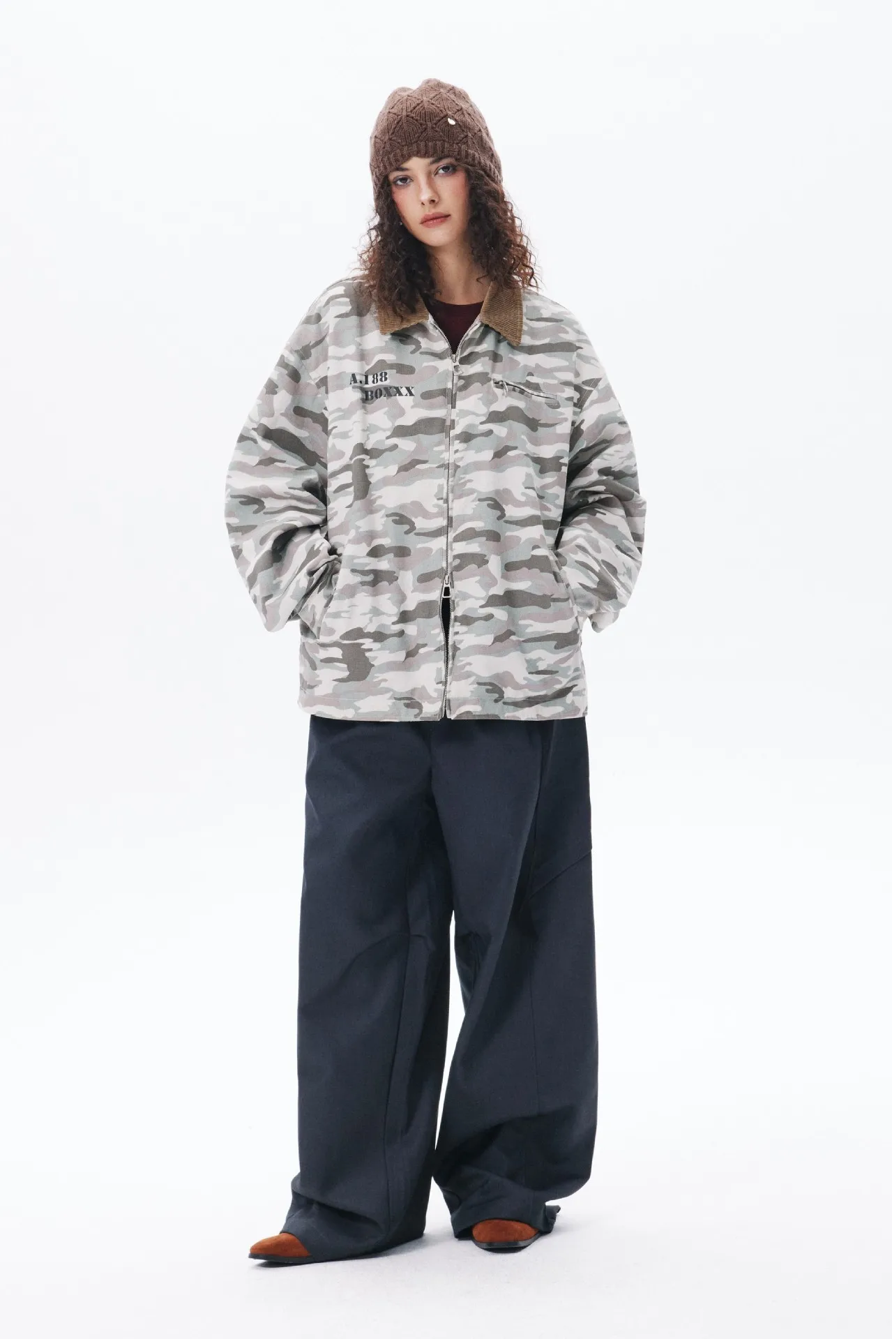 Jiayiku Fashion Brand  Spring New American Street Retro Vibe Camouflage Military Jacket Couple Jacket display picture 3