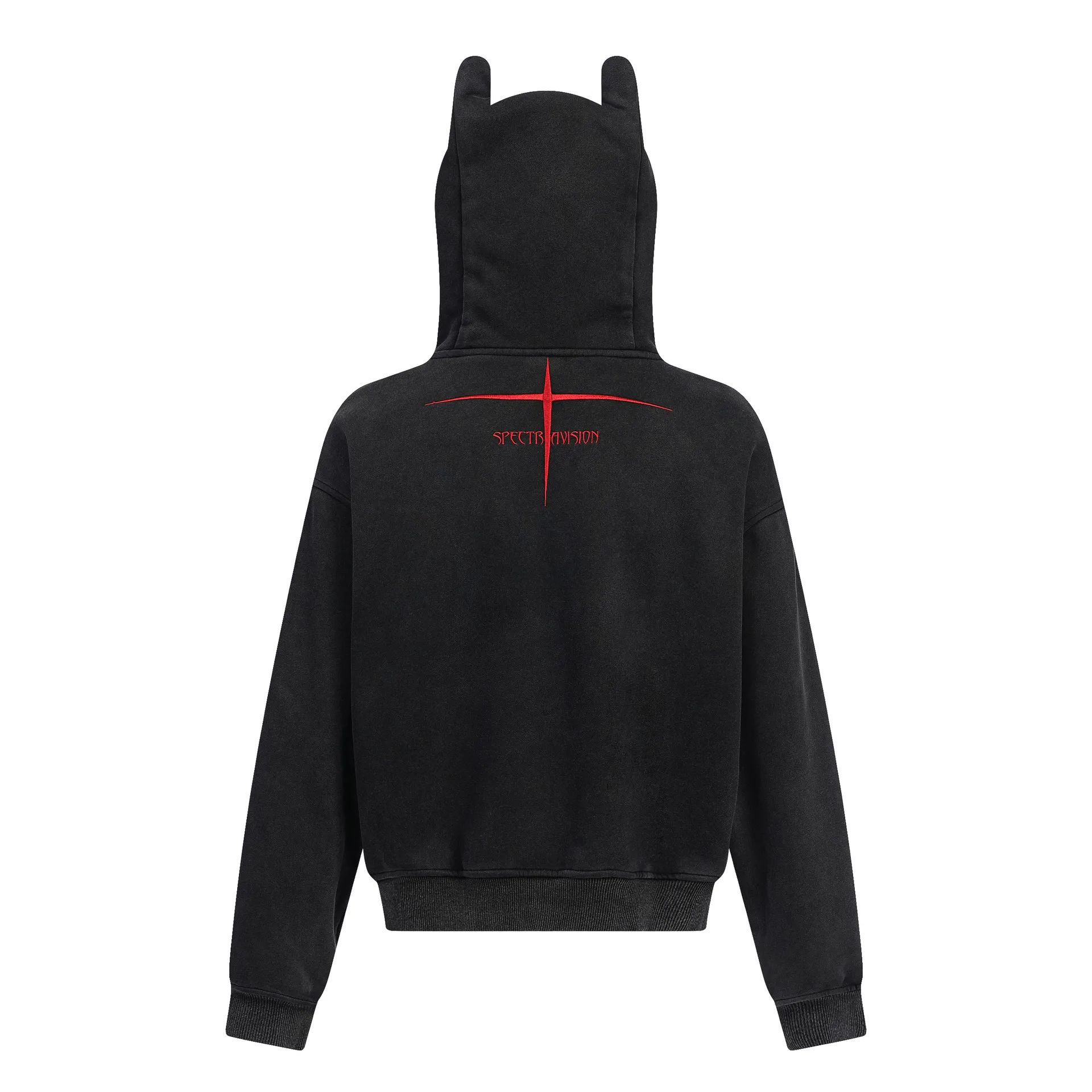 Jiayiku Men's  New American Street Hoodie Spring And Autumn Deviruchi Ear Washed Cardigan Zipper Sweater display picture 4
