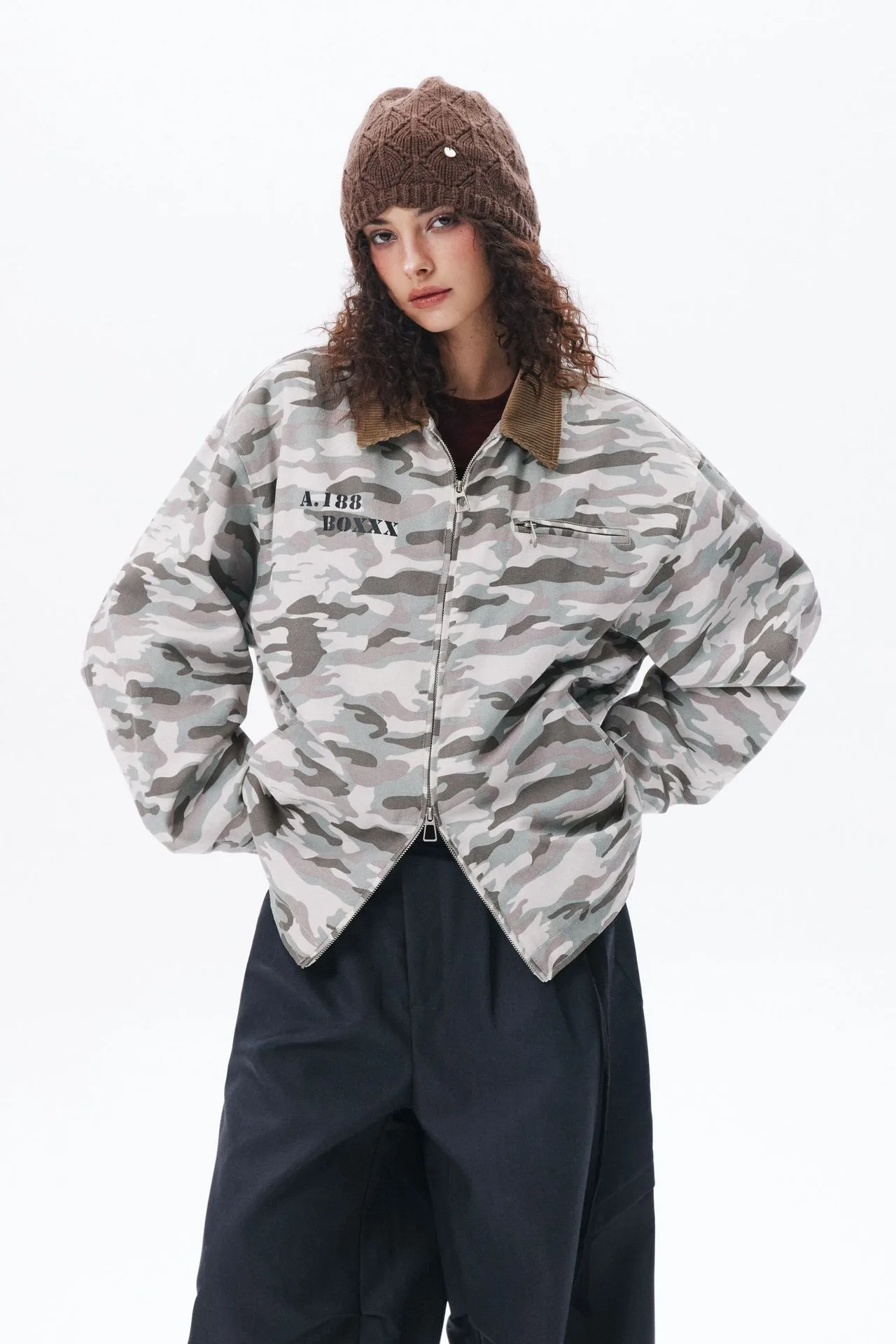 Jiayiku Fashion Brand  Spring New American Street Retro Vibe Camouflage Military Jacket Couple Jacket display picture 9