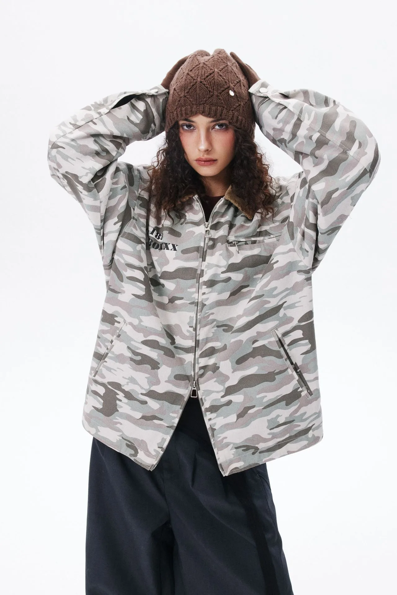 Jiayiku Fashion Brand  Spring New American Street Retro Vibe Camouflage Military Jacket Couple Jacket display picture 10