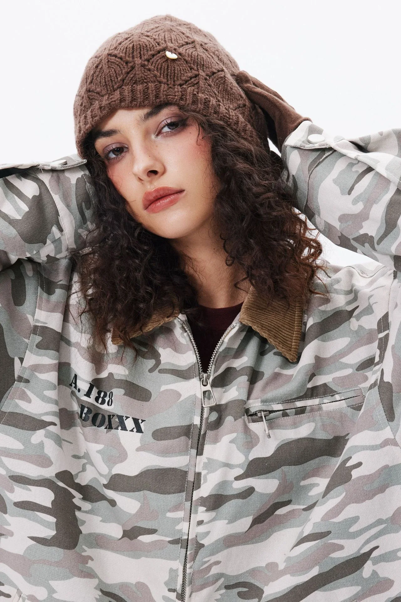 Jiayiku Fashion Brand  Spring New American Street Retro Vibe Camouflage Military Jacket Couple Jacket display picture 12