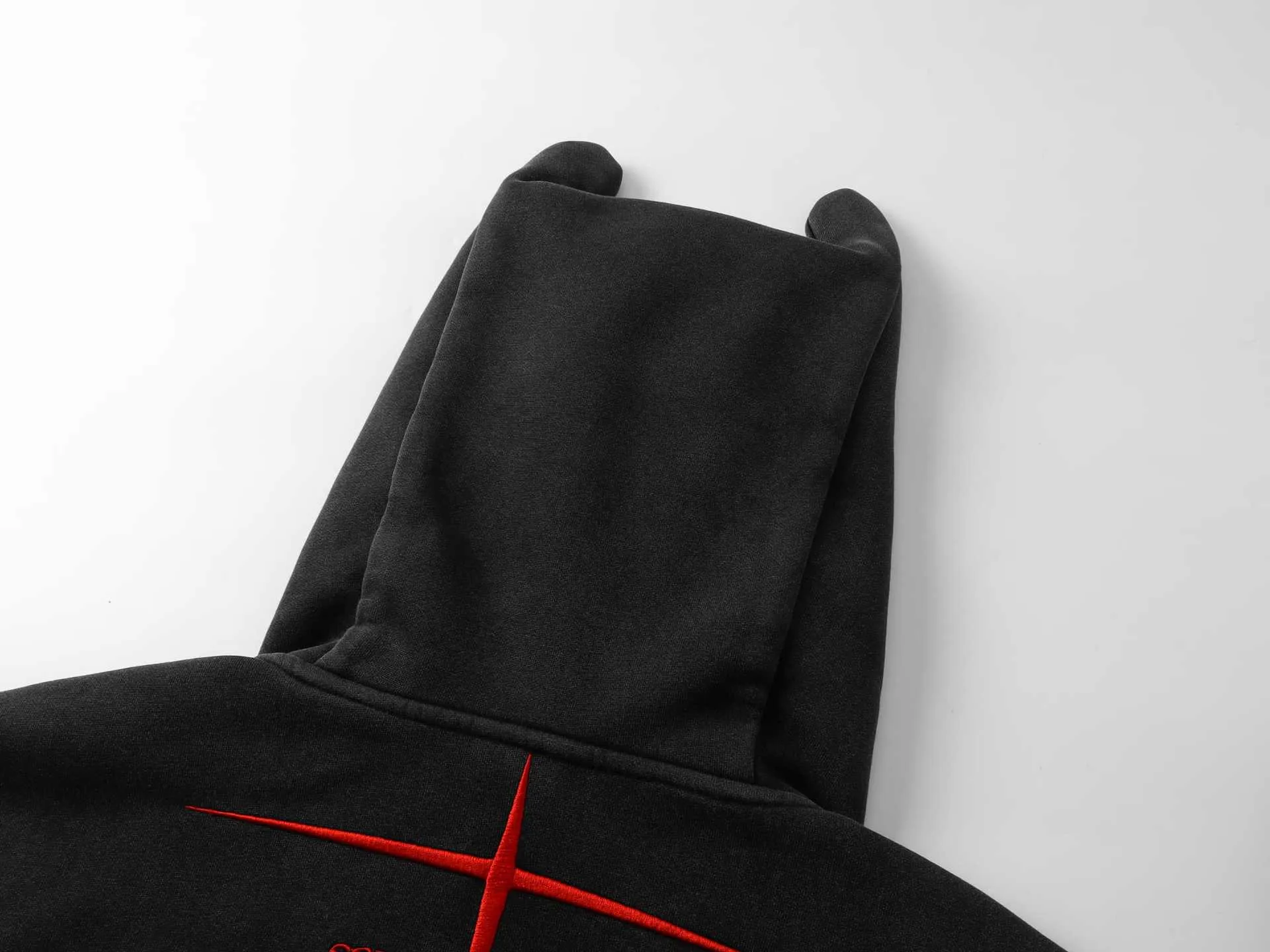 Jiayiku Men's  New American Street Hoodie Spring And Autumn Deviruchi Ear Washed Cardigan Zipper Sweater display picture 10