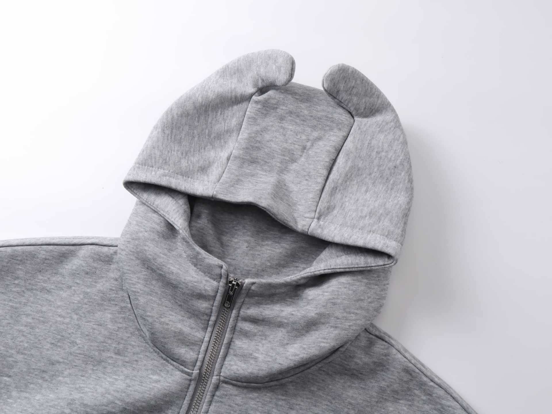 Jiayiku Men's  New American Street Hoodie Spring And Autumn Deviruchi Ear Washed Cardigan Zipper Sweater display picture 17