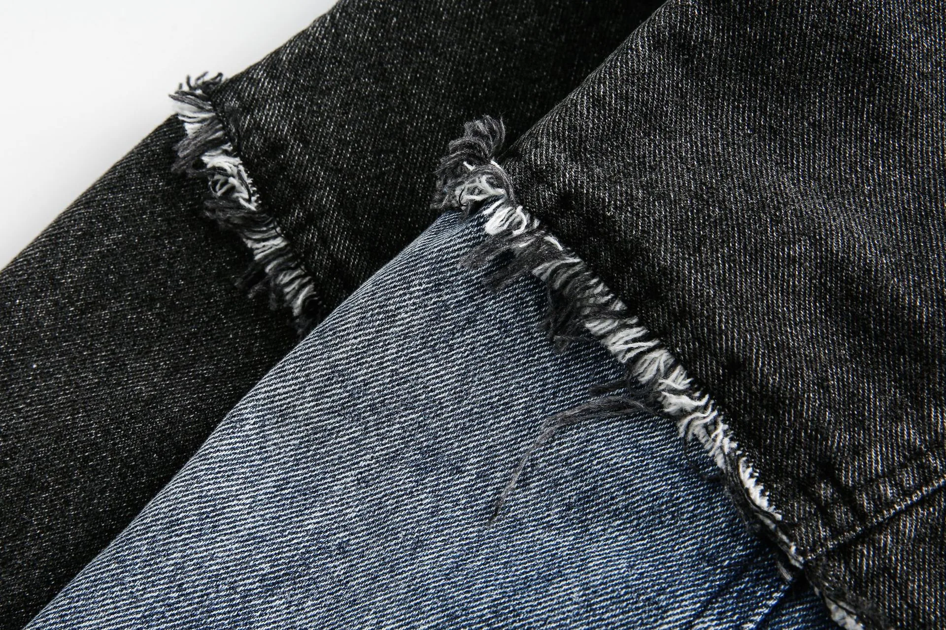 Jiayiku Tide Brand  Spring New American Retro Damaged Stitching Wash Denim Jacket Antique Feeling Coat display picture 22
