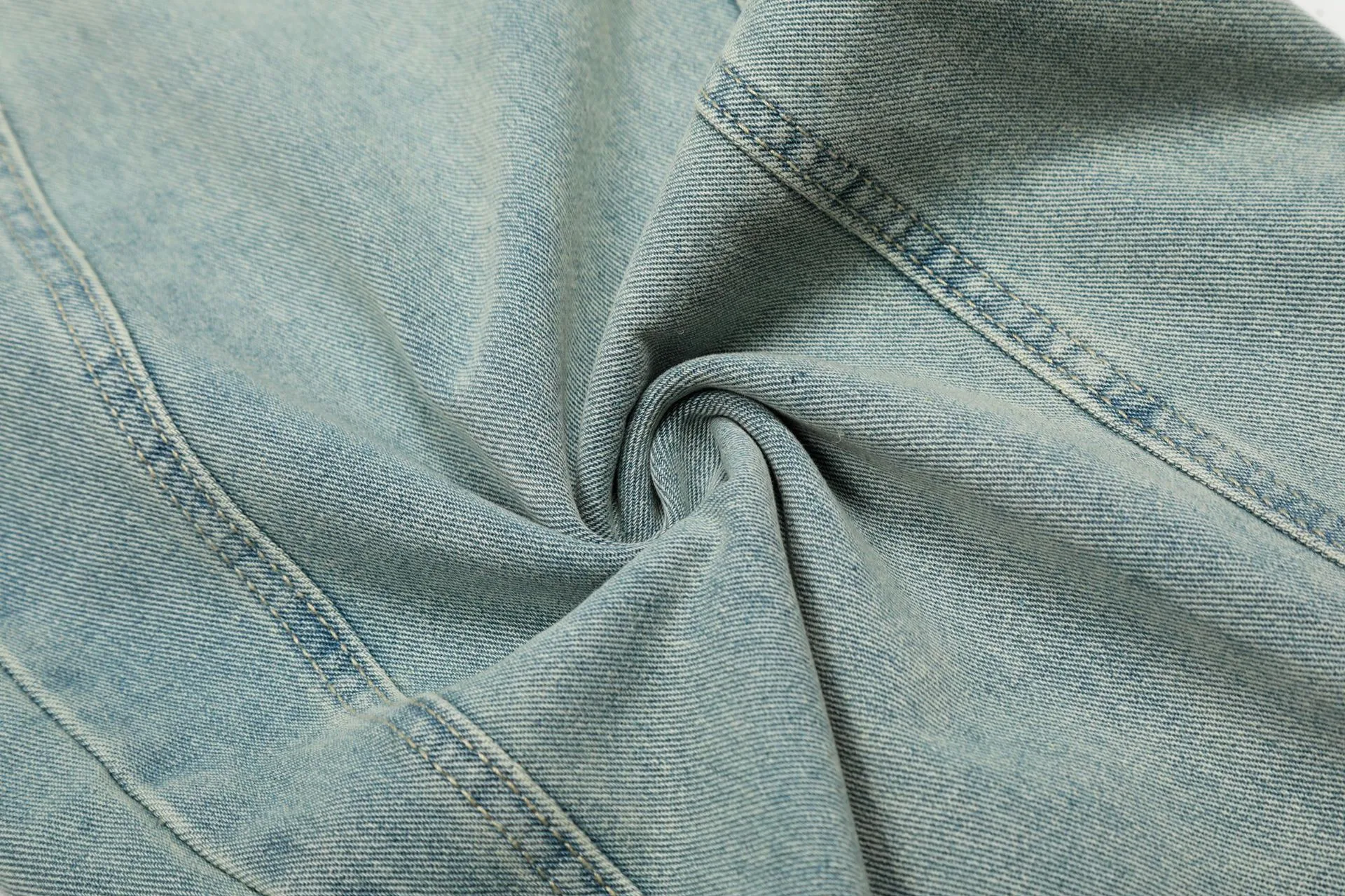 Jiayiku Fashion Brand  American Vintage Vibe Personalized Stitching Washed Jeans Men's And Women's Wide Leg Machete Trousers display picture 27