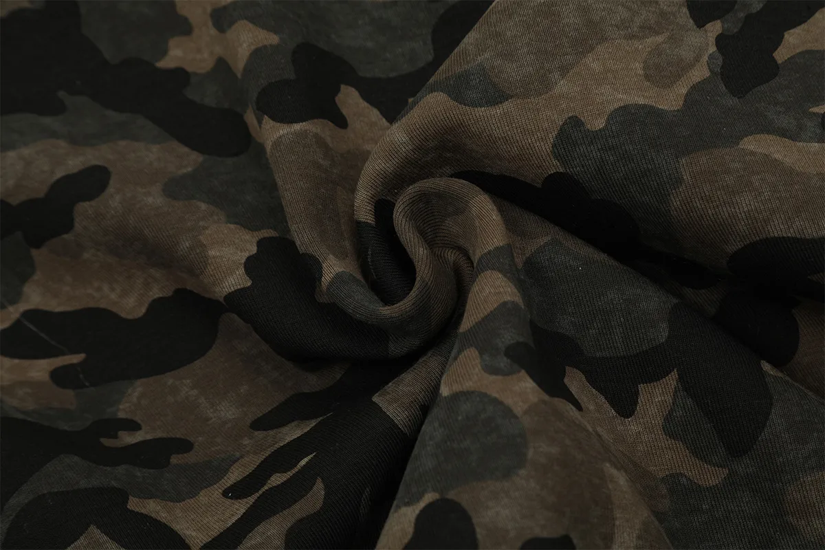 Jiayiku Fashion Brand  New American Style Retro Fur Collar Camouflage Rhinestone Hoodie Short Jacket Cardigan Zipper Sweater display picture 13