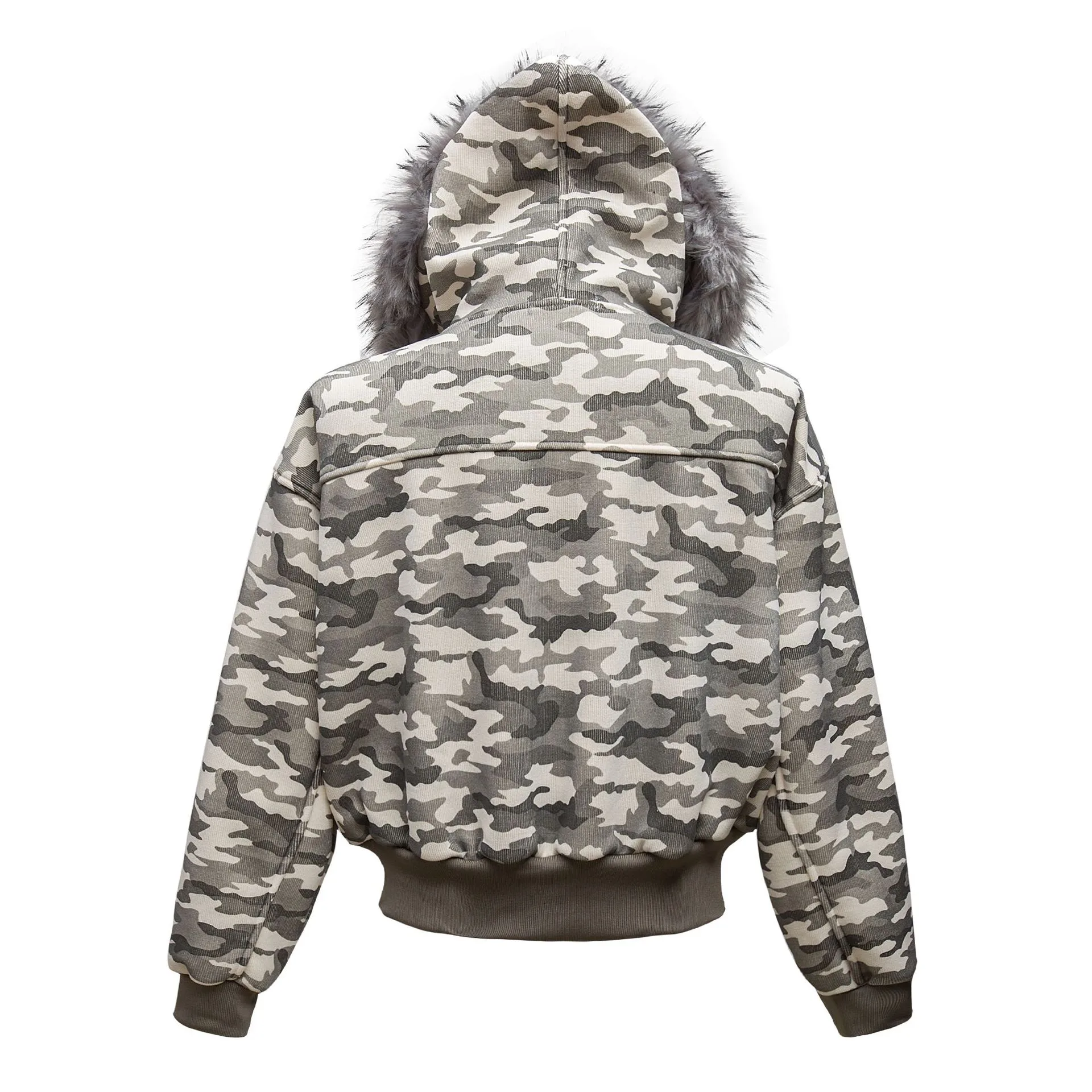 Jiayiku Men's  New Winter Camouflage Cotton-padded Coat Coat American Trendy Contrast Color Stitching Plus Fluffy Collar Cotton-padded Coat display picture 5