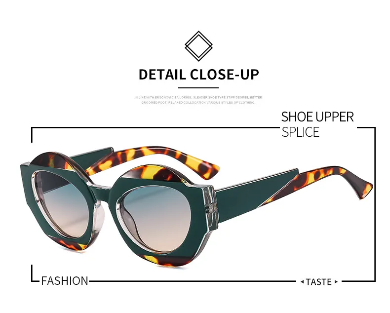 Outu Original Design Color Matching Geometric Sunglasses 4394 Men's Fashion Personality Gorgeous Sunglasses Plain Glasses display picture 2