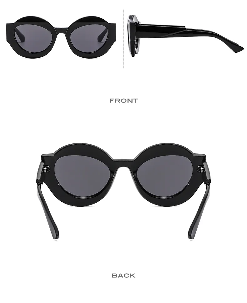 Outu Original Design Color Matching Geometric Sunglasses 4394 Men's Fashion Personality Gorgeous Sunglasses Plain Glasses display picture 7